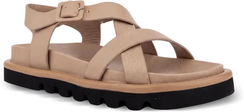 SERGIO MORETTI FIRENZE Sandalen met kruisbandjes Beige - Foto 3