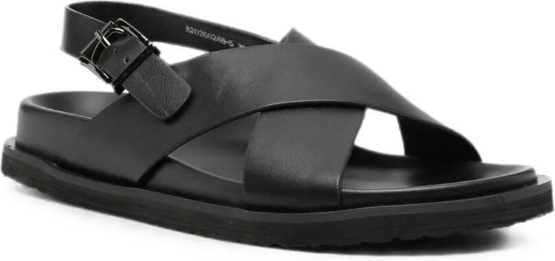 SERGIO MORETTI FIRENZE Sandalen met kruisbandjes Zwart - Foto 3
