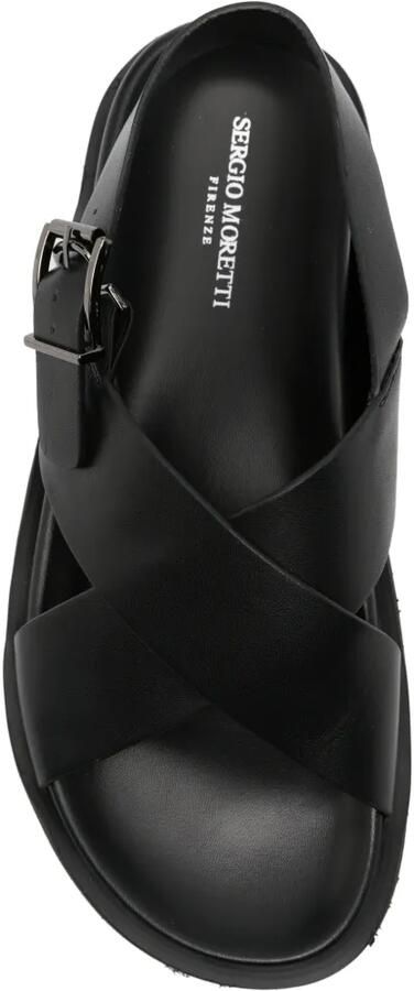 SERGIO MORETTI FIRENZE Sandalen met kruisbandjes Zwart - Foto 2