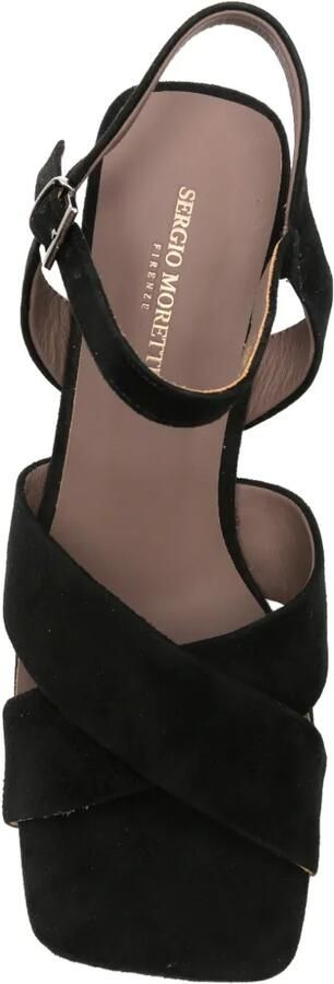 SERGIO MORETTI FIRENZE Sandalen met kruisbandjes Zwart - Foto 4