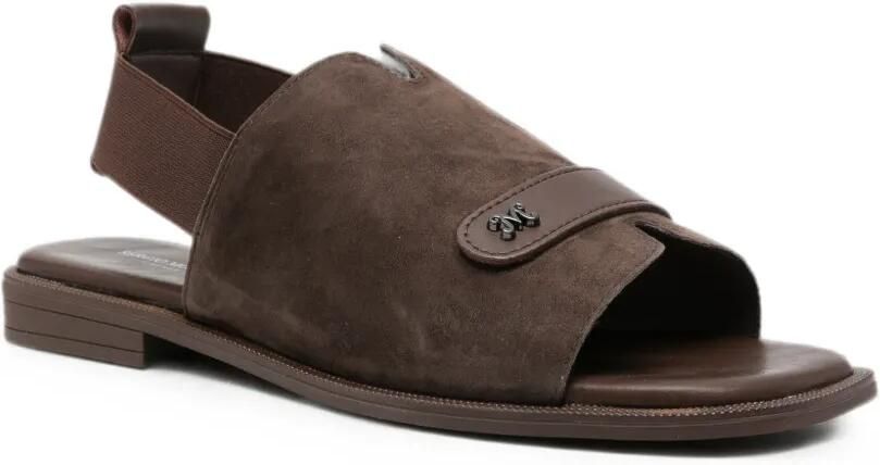 SERGIO MORETTI FIRENZE Sandalen met logoplakkaat Bruin - Foto 2