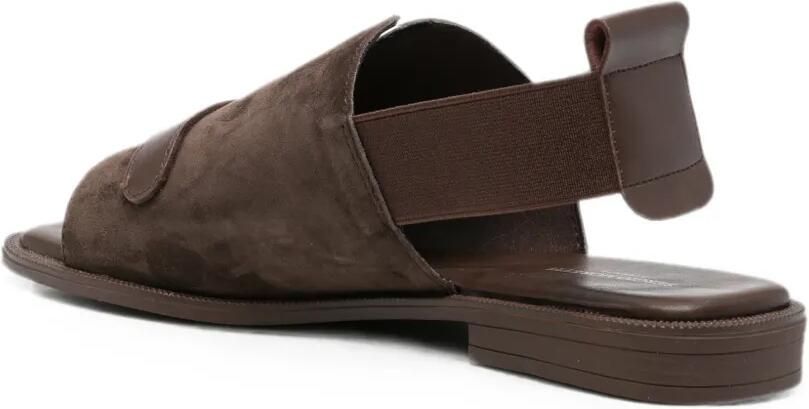 SERGIO MORETTI FIRENZE Sandalen met logoplakkaat Bruin - Foto 3