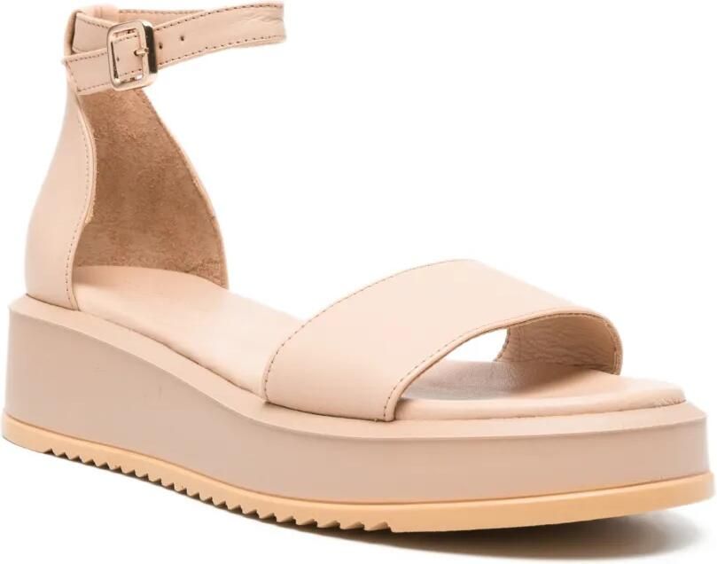 SERGIO MORETTI FIRENZE Sandalen met plateauzool Beige - Foto 2