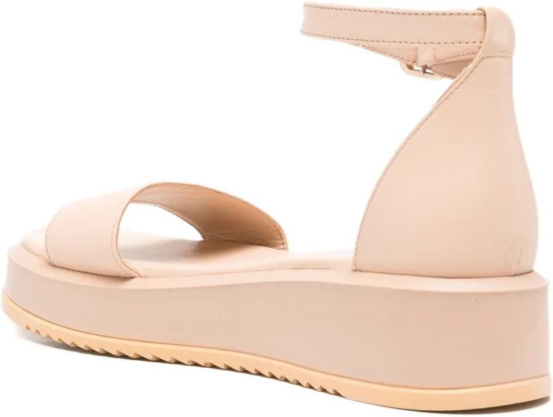 SERGIO MORETTI FIRENZE Sandalen met plateauzool Beige - Foto 3