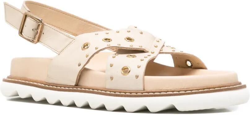 SERGIO MORETTI FIRENZE Sandalen verfraaid met ringlets en studs Beige - Foto 3