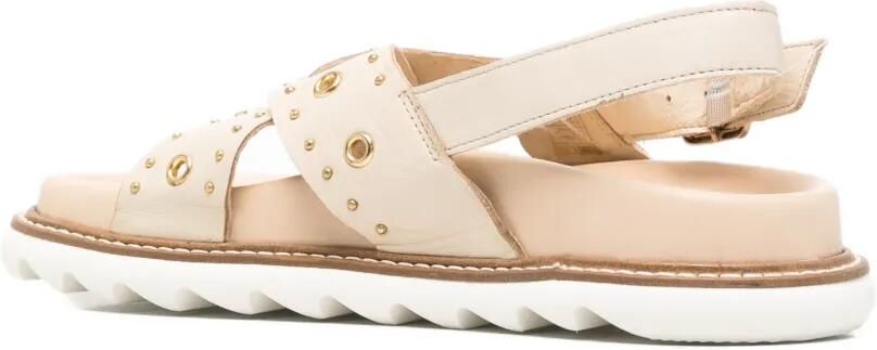 SERGIO MORETTI FIRENZE Sandalen verfraaid met ringlets en studs Beige - Foto 4