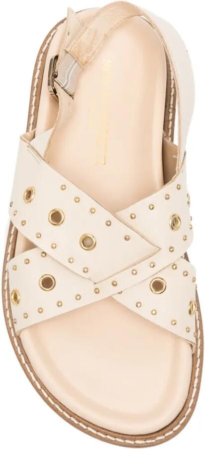 SERGIO MORETTI FIRENZE Sandalen verfraaid met ringlets en studs Beige - Foto 2