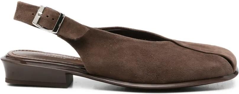 SERGIO MORETTI FIRENZE Slingback loafers met gespsluiting Bruin