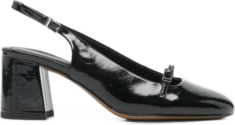 SERGIO MORETTI FIRENZE Slingback pumps met gelakte afwerking Zwart