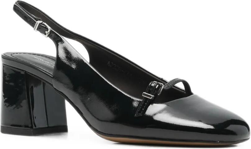 SERGIO MORETTI FIRENZE Slingback pumps met gelakte afwerking Zwart - Foto 2