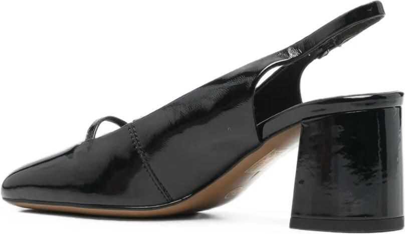 SERGIO MORETTI FIRENZE Slingback pumps met gelakte afwerking Zwart - Foto 3