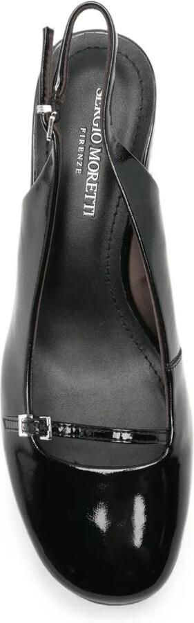 SERGIO MORETTI FIRENZE Slingback pumps met gelakte afwerking Zwart - Foto 4
