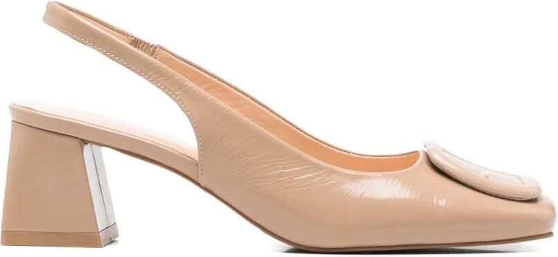 SERGIO MORETTI FIRENZE Slingback pumps met gespdetail Beige