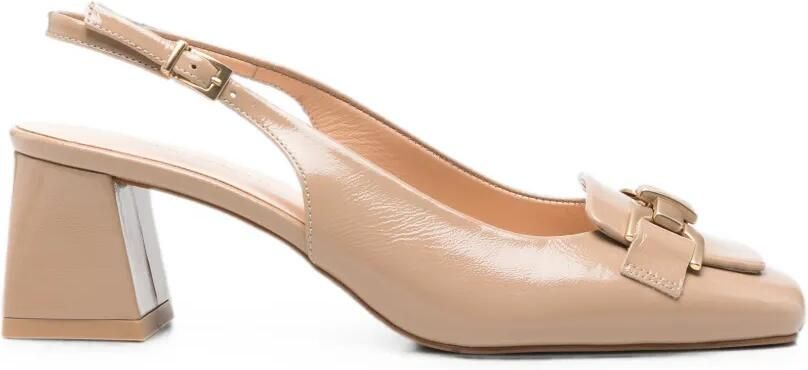 SERGIO MORETTI FIRENZE Slingback pumps met gespdetail Beige