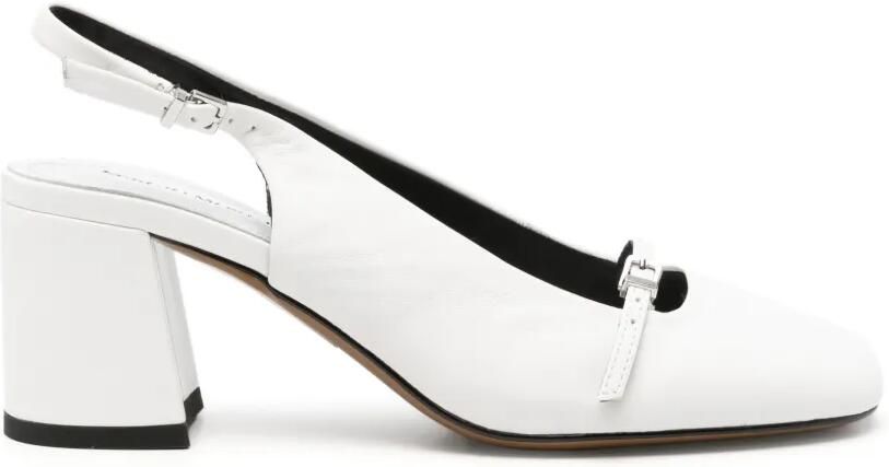 SERGIO MORETTI FIRENZE Slingback pumps met gespdetail Wit