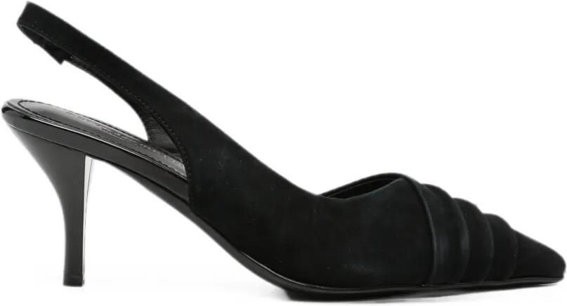 SERGIO MORETTI FIRENZE Slingback pumps met ruches Zwart