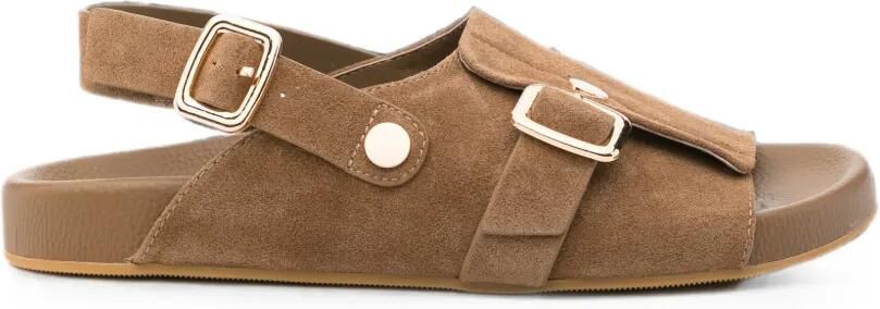 SERGIO MORETTI FIRENZE Slingback sandalen met gespsluiting Bruin