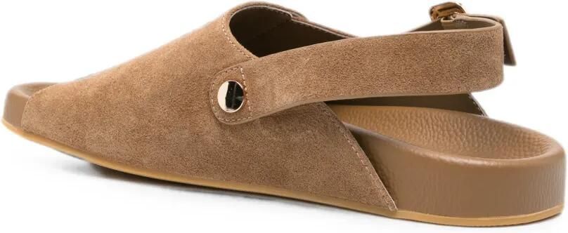 SERGIO MORETTI FIRENZE Slingback sandalen met gespsluiting Bruin - Foto 4