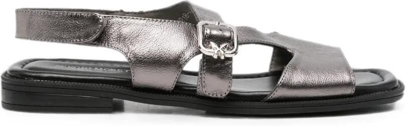 SERGIO MORETTI FIRENZE Slingback sandalen met gespsluiting Grijs