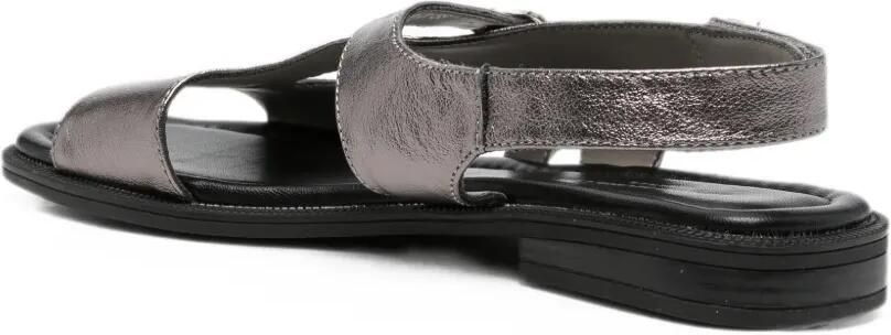 SERGIO MORETTI FIRENZE Slingback sandalen met gespsluiting Grijs - Foto 4