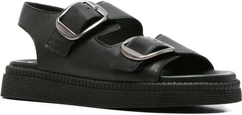 SERGIO MORETTI FIRENZE Slingback sandalen met gespsluiting Zwart - Foto 3