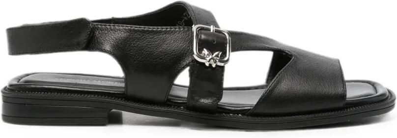 SERGIO MORETTI FIRENZE Slingback sandalen met gespsluiting Zwart