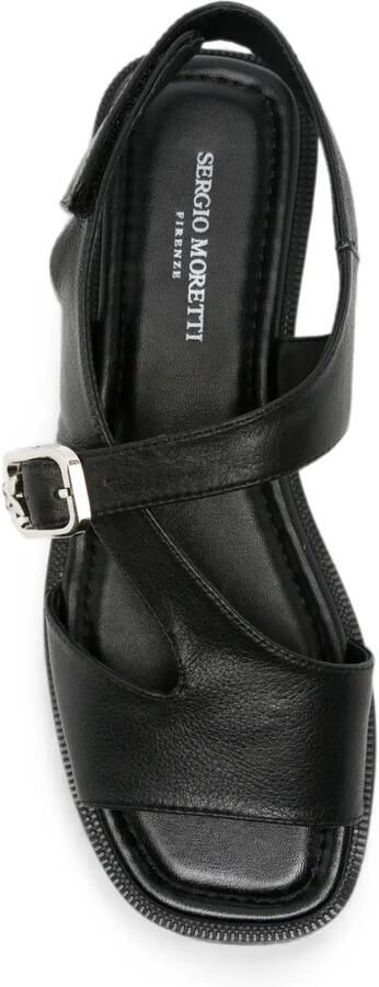 SERGIO MORETTI FIRENZE Slingback sandalen met gespsluiting Zwart - Foto 2