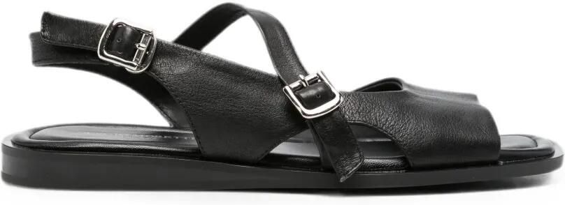 SERGIO MORETTI FIRENZE Slingback sandalen met gespsluiting Zwart