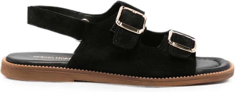 SERGIO MORETTI FIRENZE Slingback sandalen met gespsluiting Zwart