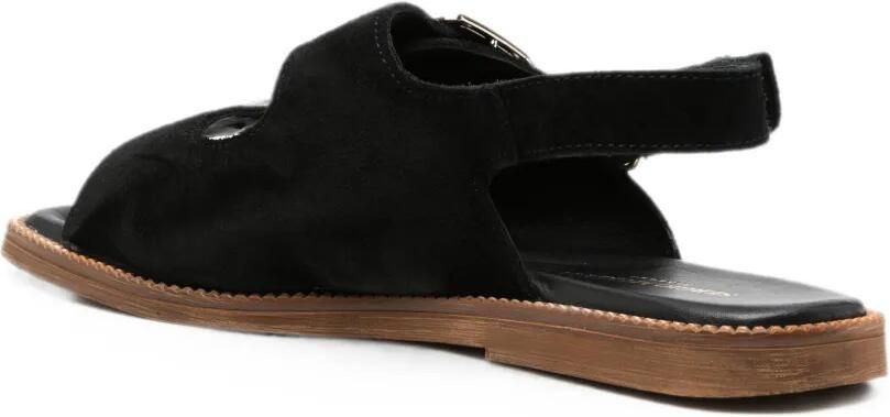 SERGIO MORETTI FIRENZE Slingback sandalen met gespsluiting Zwart - Foto 4
