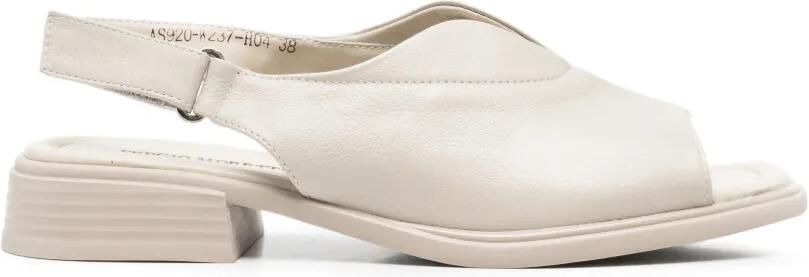 SERGIO MORETTI FIRENZE Slingback sandalen met klittenband Beige