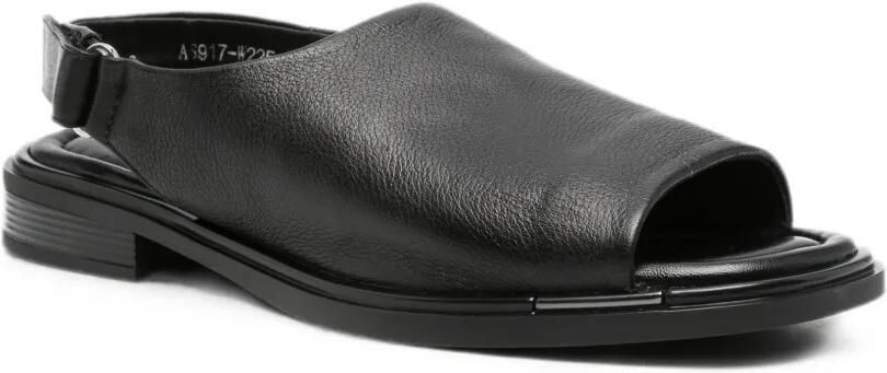 SERGIO MORETTI FIRENZE Slingback sandalen met klittenband Zwart - Foto 4