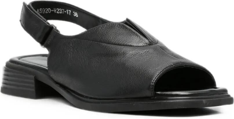 SERGIO MORETTI FIRENZE Slingback sandalen met klittenband Zwart