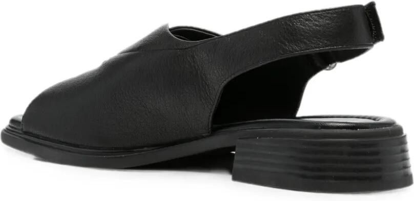 SERGIO MORETTI FIRENZE Slingback sandalen met klittenband Zwart - Foto 2