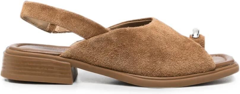 SERGIO MORETTI FIRENZE Slingback sandalen met teenring Bruin