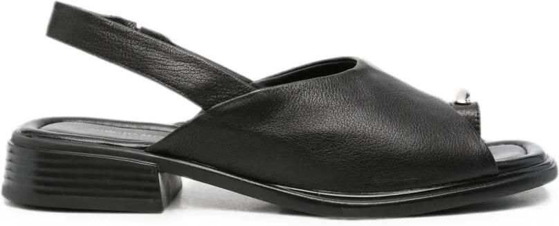 SERGIO MORETTI FIRENZE Slingback sandalen met teenring Zwart