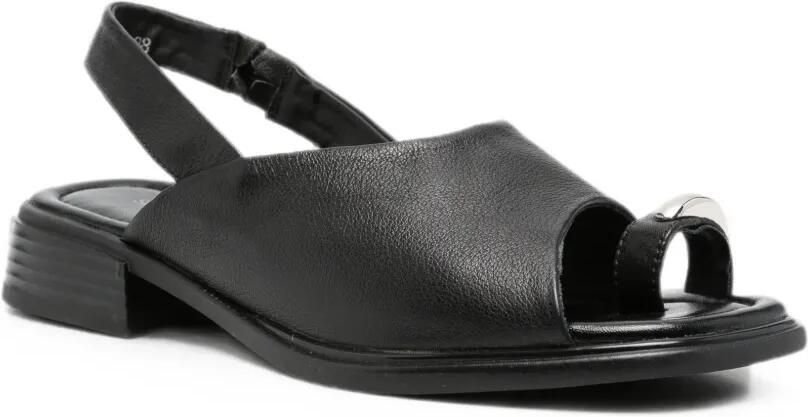 SERGIO MORETTI FIRENZE Slingback sandalen met teenring Zwart - Foto 2