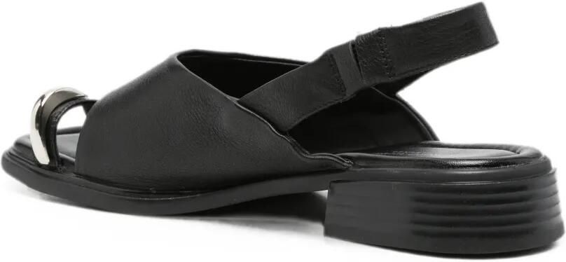 SERGIO MORETTI FIRENZE Slingback sandalen met teenring Zwart - Foto 3