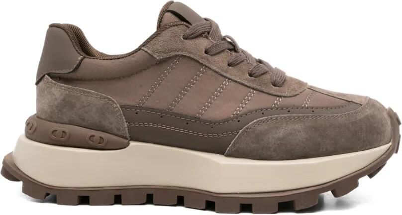 SERGIO MORETTI FIRENZE Sneakers met chunky zool en vlakken Bruin