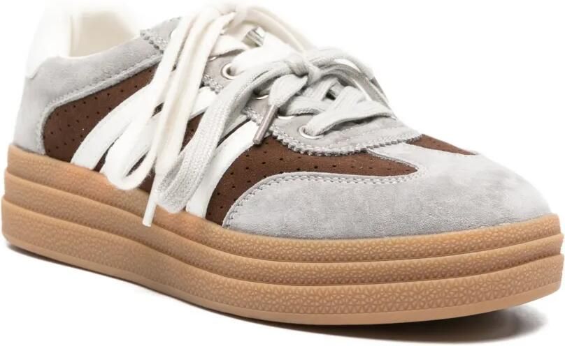 SERGIO MORETTI FIRENZE Sneakers met geperforeerde vlakken Grijs - Foto 2