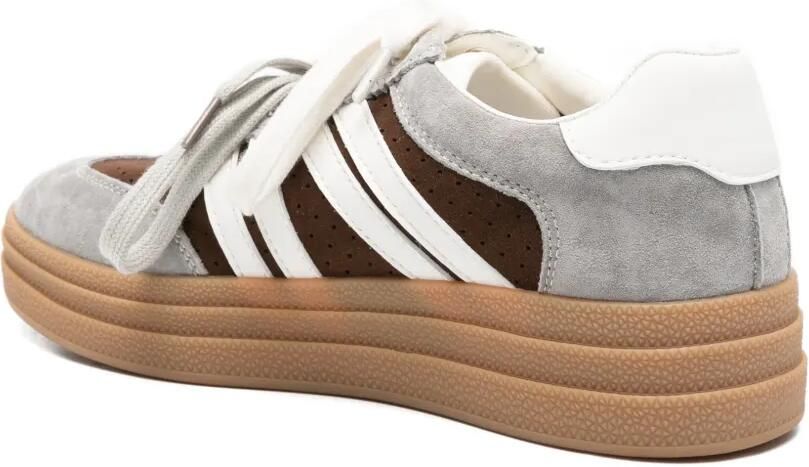 SERGIO MORETTI FIRENZE Sneakers met geperforeerde vlakken Grijs - Foto 3