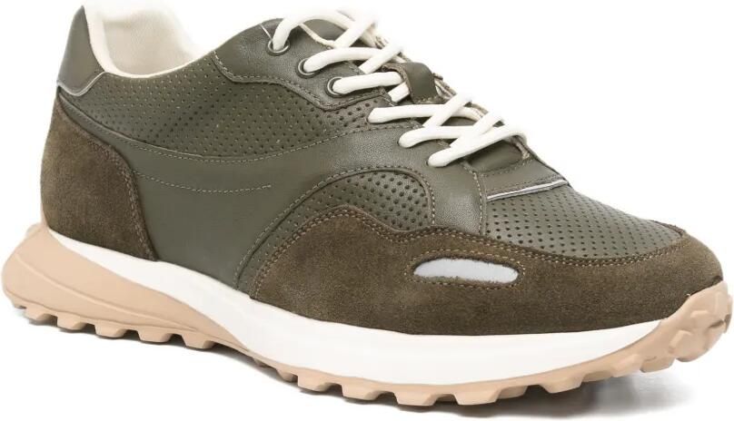 SERGIO MORETTI FIRENZE Sneakers met geperforeerde vlakken Groen - Foto 2