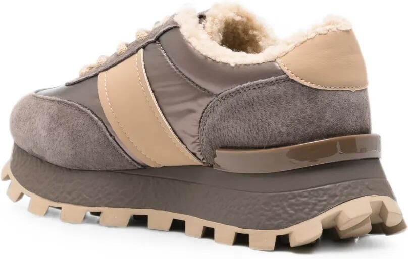 SERGIO MORETTI FIRENZE Sneakers met lammy voering en vlakken Bruin - Foto 2
