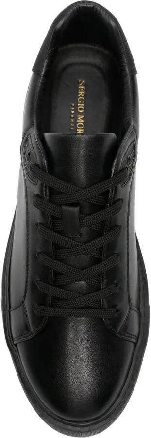 SERGIO MORETTI FIRENZE Sneakers met leren vlakken Zwart - Foto 3