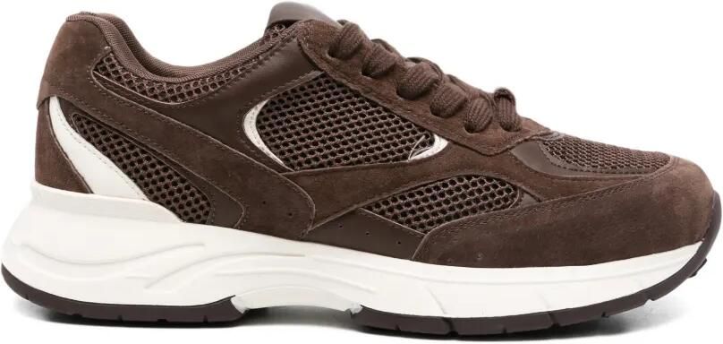 SERGIO MORETTI FIRENZE Sneakers met mesh vlak Bruin