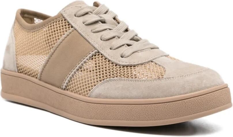 SERGIO MORETTI FIRENZE Sneakers met mesh vlakken Beige