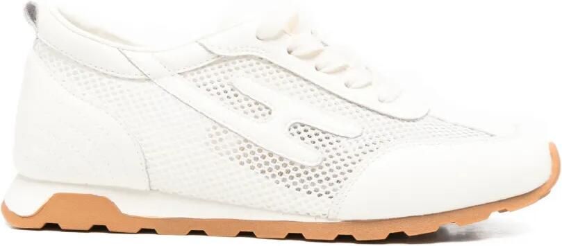 SERGIO MORETTI FIRENZE Sneakers met mesh vlakken Beige