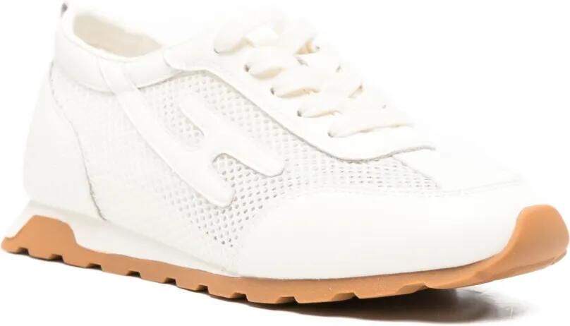 SERGIO MORETTI FIRENZE Sneakers met mesh vlakken Beige - Foto 3