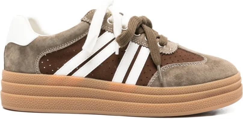 SERGIO MORETTI FIRENZE Sneakers met plateauzool Bruin