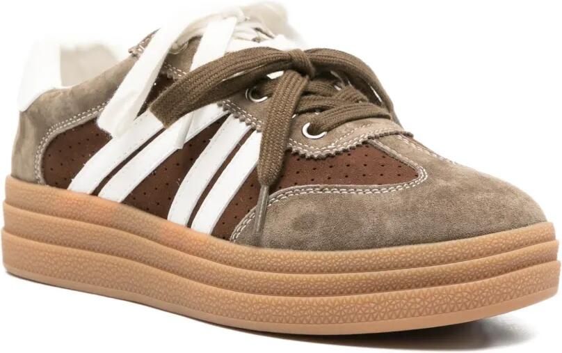 SERGIO MORETTI FIRENZE Sneakers met plateauzool Bruin - Foto 2